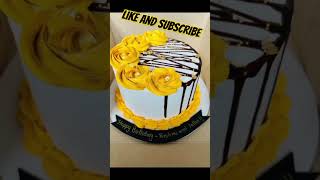 Yellow colour cake decorations🎀cake cakedecorations shorts viralvideo trendingshorts yt [upl. by Jeanie]