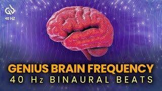 40 Hz Genius Brain Frequency Binaural Beats for Focus and Productivity [upl. by Scarface366]