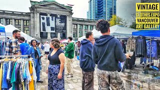 Vancouver Walk 🇨🇦  Davie Village to Vintage Clothes Expo at the VAG Narrated [upl. by Yseult]