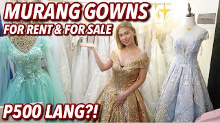 MURANG GOWNS FOR RENT P500 LANG TRYING ON IMPORTED GOWNS  VLOG50 Candy Inoue ♥️ [upl. by Alodi609]