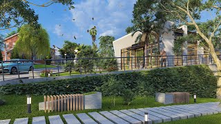 Relaxing House Design  DT Villa with swimming pool and landscape [upl. by Medora307]