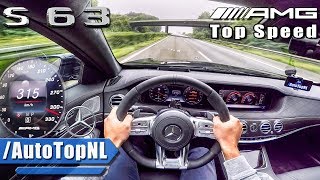 Mercedes S63 AMG 612HP 4Matic ACCELERATION 315kmh TOP SPEED AUTOBAHN POV by AutoTopNL [upl. by Audwen929]