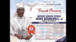 Celebration Of Life  Mother Seraph Esther Abike Ogunkunle [upl. by Archibaldo]