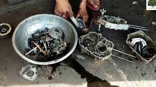 Hero Splendor Full Engine Service  Piston Crankset Change  Bike Service [upl. by Verge]