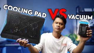 Cooling PAD VS VACUUM   Mana Yang lebih dingin Buat LAPTOP GAMING [upl. by Stacy]