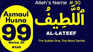 The 99 Names of Allah AsmaulHusna Explained  AL LATEEF [upl. by Nosaj]