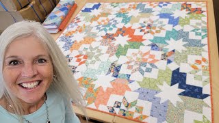 Boom Boom STAR BLOOM QUILTING AT JORDAN FABRICS [upl. by Aramahs565]