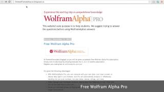 Free Wolfram Alpha Pro Subscriptions [upl. by Ymarej]