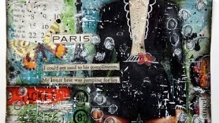 Mixed Media Collage quotANGELquot Video Tutorial [upl. by Edmonda]