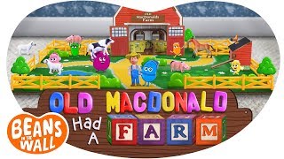 Old MacDonald Had a Farm  Kids Songs  Beans in the Wall [upl. by Nolasba240]