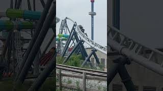 Worlds Fastest Inversion  Maxx Force Six Flags Great America  Gurnee Illinois  SampS Launch [upl. by Agbogla]