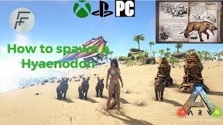 Ark Survival Evolved How to spawn a Hyaenodon [upl. by Hammel3]