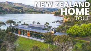 Award Winning New Zealand Home with Private Beach  Off Grid Luxury Airbnb House Tour [upl. by Sioux]