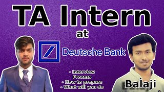 Technology Analyst Intern  Deutsche Bank  Interview Process  How to Prepare  Balaji Padamwar [upl. by Acker]