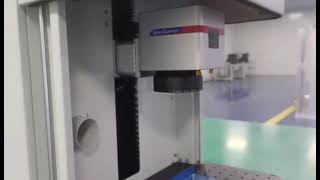 AK30F fiberlasermarkingmachine 30W laser source auto focus EZCAD 2full enclose cover [upl. by Leffen]