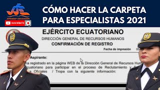 ESPECIALISTAS ESMIL ESFORSE 2021 ¡ CÓMO HACER BIEN LA CARPETA [upl. by Llenyar]