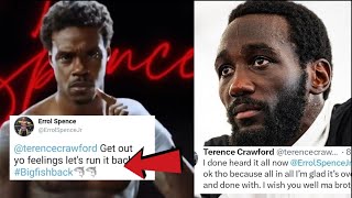 Errol Spence Calls Out Terence Crawford GET OUT YO FEELINGS RUN IT BACK [upl. by Marbut170]