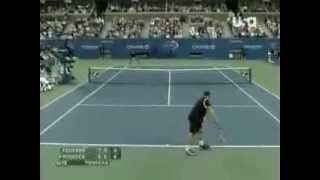 Roger Federer  How to return 140 mph Andy Roddick serve [upl. by Anitreb]