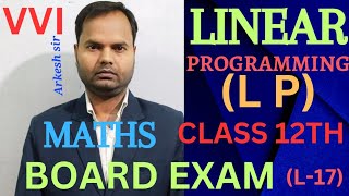 LINEAR PROGRAMMING CLASS 12THMATHSL17CBSEBOARDEXAM [upl. by Nagud449]