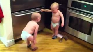 Babys talk in Baby Language in front of fridge [upl. by Semmes]