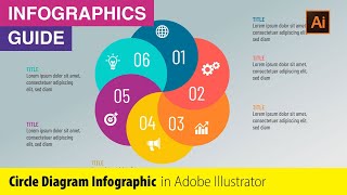 Circle Diagram Six Options Creative Infographic Template in Adobe Illustrator [upl. by Lyall]