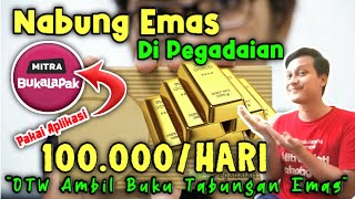 Investasi Tabungan Emas Pegadaian Pakai Aplikasi Mitra Bukalapak  Ambil Buku Tabungan Emas Gratis [upl. by Ahsiened]