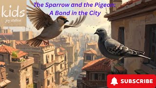 The Sparrow and the Pigeon A Bond in the City animated cartoon network cartoon for kids joy for kid [upl. by Sirref]