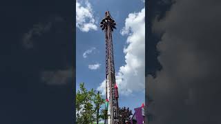 Detonator  drop tower  Thorpe park theme park ThorpeParkOfficial [upl. by Yerffoej]