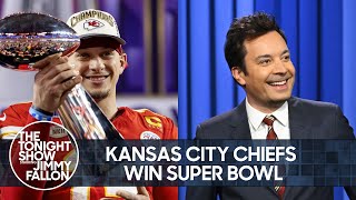 Kansas City Chiefs Win Super Bowl Beyoncé Announces CountryThemed Album  The Tonight Show [upl. by Ocisnarf]