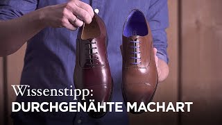 Wissenstipp Durchgenähte Schuhe [upl. by Ahtenek]