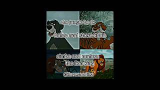 baloo and shere khan vs simba and mufasa disney edit bear lion junglebook lionking [upl. by Horton]