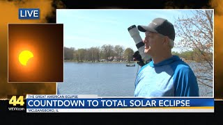 Eclipse enthusiast visits McLeansboro all the way from Los Angeles [upl. by Orrin]