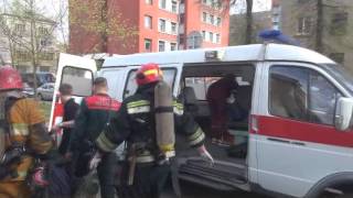 21042014 улЧернышевского7а  Пожар в квартире [upl. by Xirtaeb]