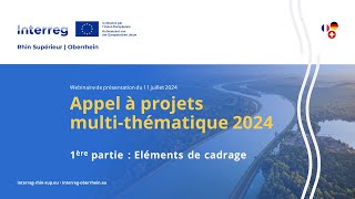 Présentation Appel à projets multithématique 2024  Partie 12 [upl. by Aneehsor]