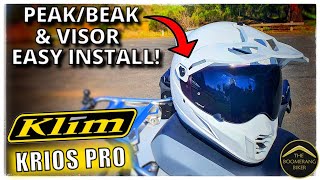 KLIM Krios Pro Helmet  How to install the Peak  Beak and Visor  Shield [upl. by Saticilef]