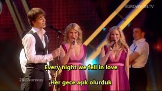 Alexander Rybak  Fairytale Eurovision İngilizceTürkçe Altyazı EnglishTurkish Subtitle [upl. by Dylan]