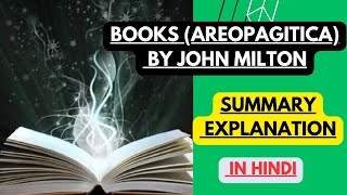 Books Areopagitica by John Milton  Summary Explanation in Hindi [upl. by Nytsirk30]