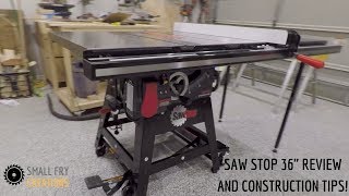 Contractor Saw Stop Table saw review and construction tips [upl. by Ramah501]