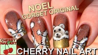 NAIL ART NOEL corset en fourrure original [upl. by Melville575]