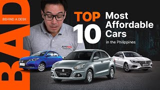 Top 10 Most Affordable Cars in The Philippines  Behind a Desk [upl. by Deste]