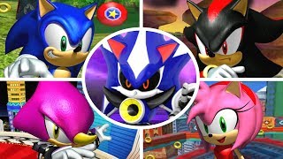 Sonic Heroes  All Bosses  Cutscenes No Damage [upl. by Nellir321]