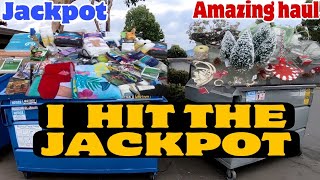 DUMPSTER DIVING  I HIT THE JACKPOT THIS IS AMAZING  MASSIVE MEGA HAUL [upl. by Ace795]