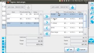 unicenta POS 16 split invoice [upl. by Odlaniger]