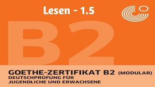 Goethe Zertifikat B2Lesen 15GermanFLIHYD [upl. by Niels]