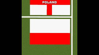 EURO 2024 POLAND Flag minecraft timelapse pixelart shorts [upl. by Nemraciram]