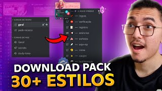 DICAS para ESTILIZAR e ORGANIZAR SERVIDOR DISCORD PACK de DIVISÓRIAS [upl. by Aicilanna]