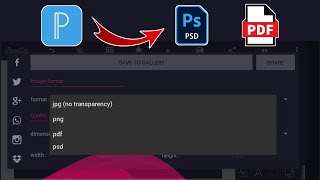 How to Convert Pixellab PLP files to Photoshop PSD and PDF Format Using your Smartphone [upl. by Decca]