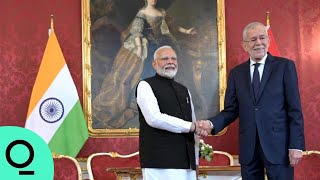 Indias Modi Visits Austria Reaffirms Commitment to Peace [upl. by Maise]