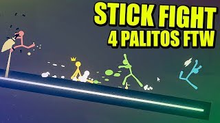 4 PALITOS COMPETITIVO  STICK FIGHT  Gameplay Español  vicio one more time [upl. by Phia]