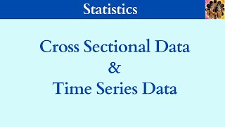 2 Cross sectional data  Time series data  Types of data statistics timeseries [upl. by Jestude]